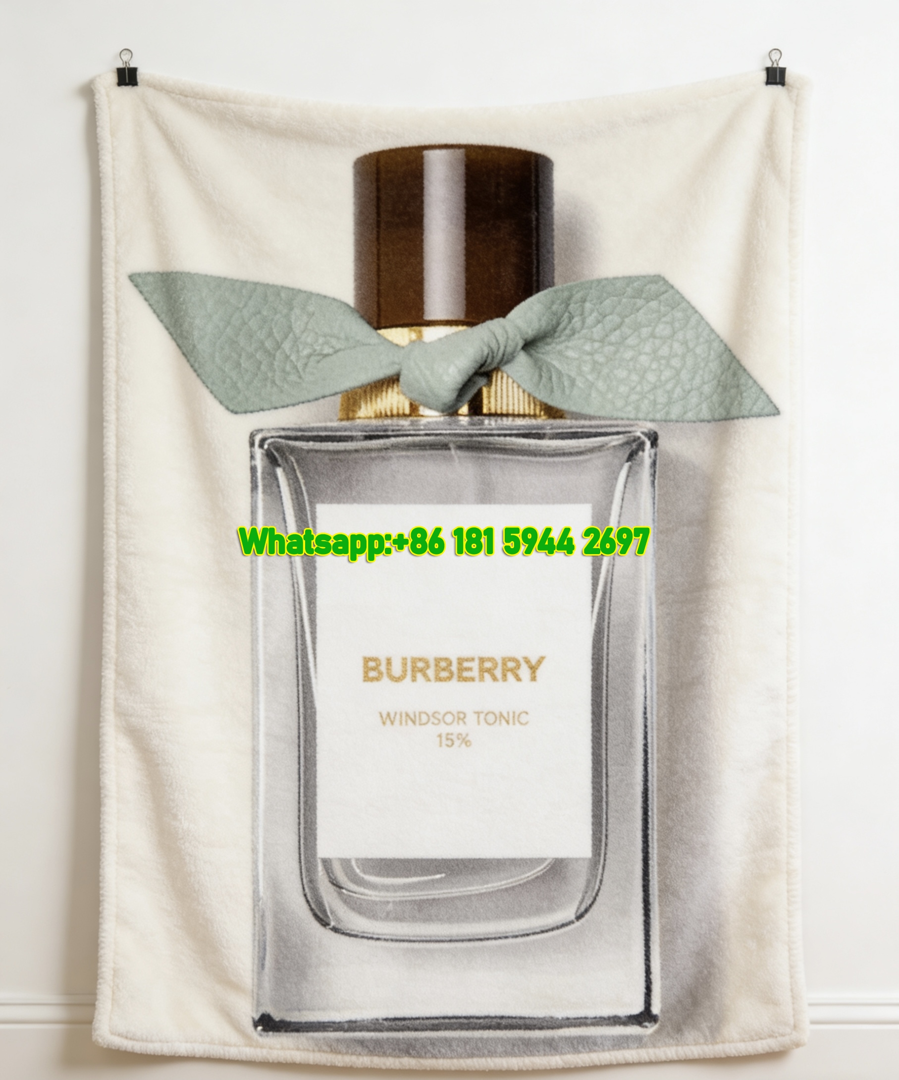 Burberry Windsor Tonic Perfume Flannel Sofa Throw Blanket B197